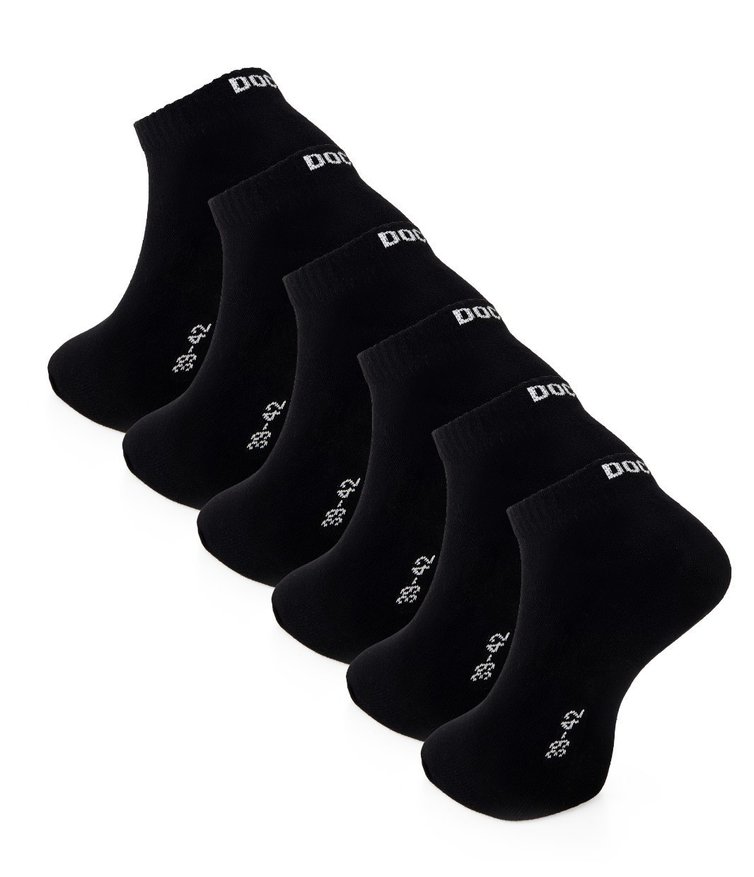 6–24 Paar DOCKS Sneaker Socken Baumwolle Atmungsaktive Damen & Herren schwarz