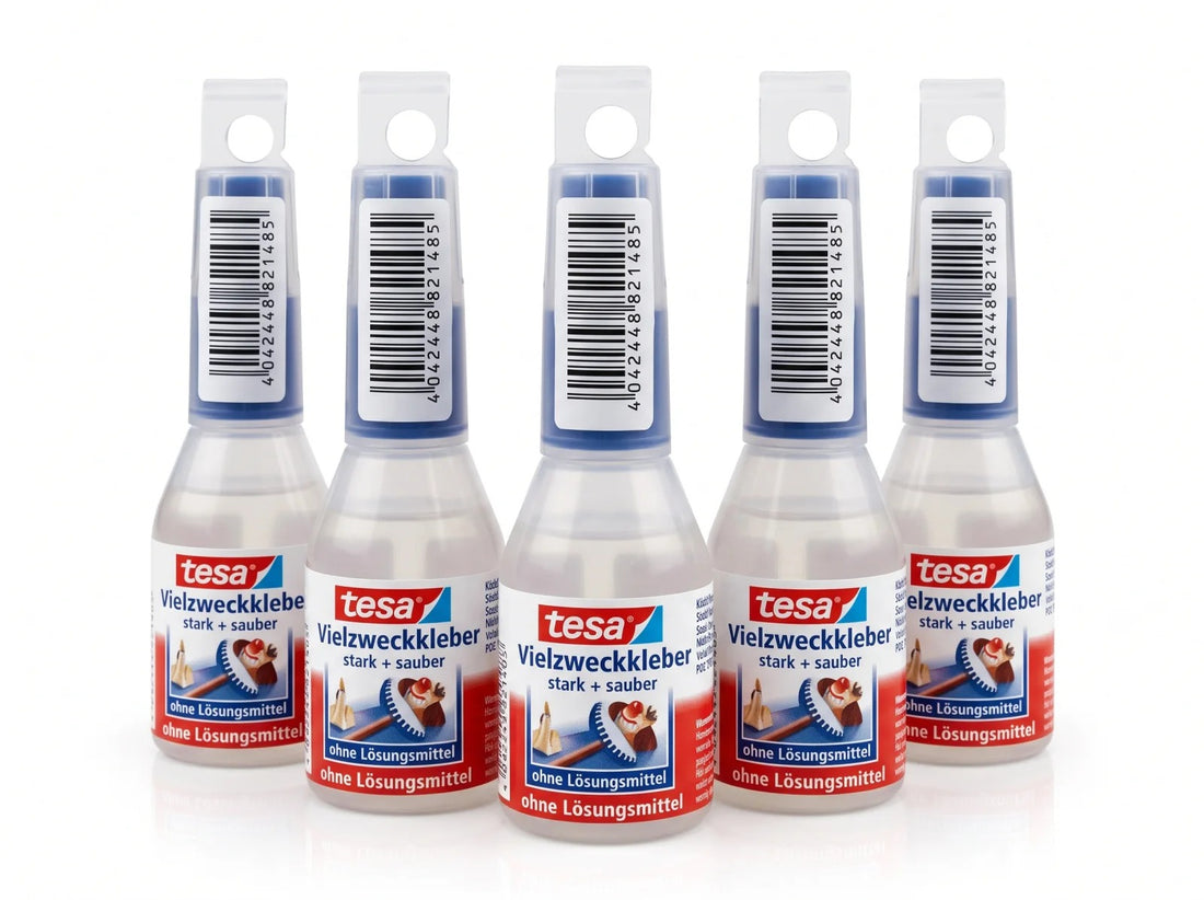 5 x tesa Universal Kleber stark & sauber lösemittelfrei – 5er Pack Universalkleber