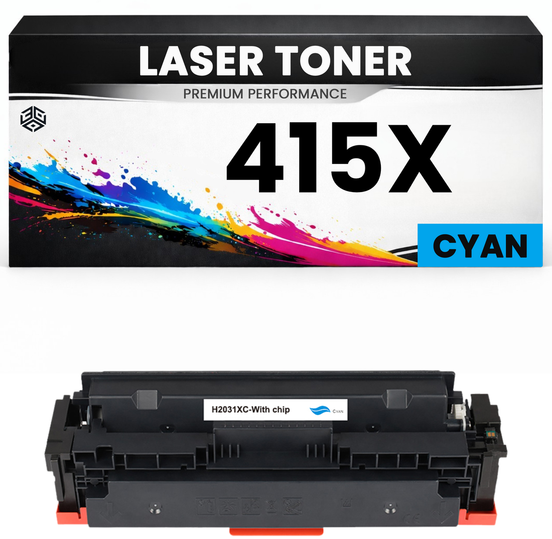 2 x XXL Toner 415X Cyan für HP kompatibel W2031X Premium Alternative Günstig Color LaserJet M454/454dn/454dw/479dw/479/479dn/479fdw Pro MFP M454dn