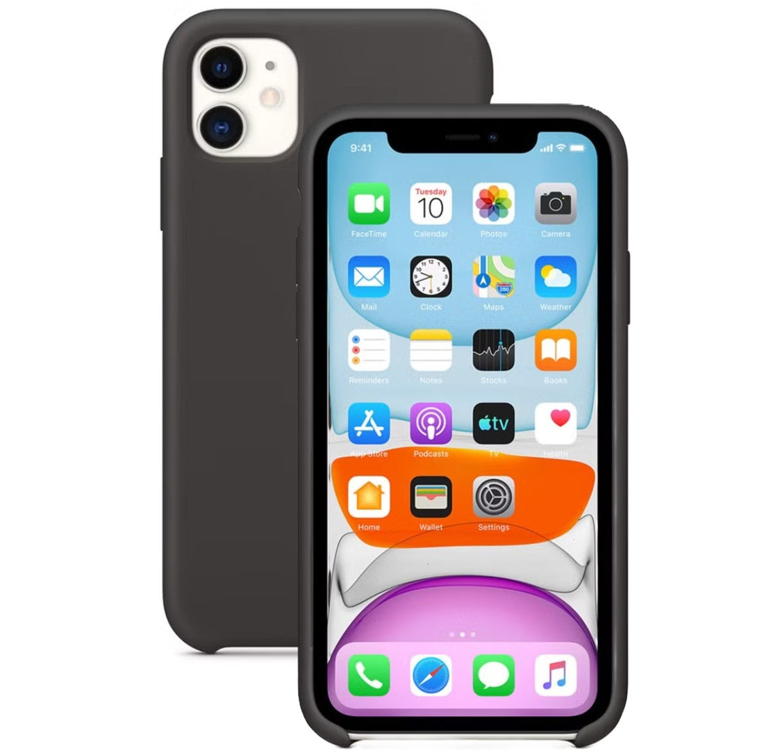 Silikon Tasche Case für Apple iPhone 11 Schwarz #MWYV2FE/A