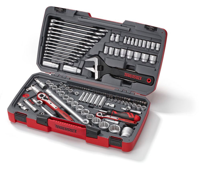 Teng Tools MECCA PRO 1/4"-, 3/8"- & 1/2"-Steckschlüssel- & Werkzeug-Set, 127 Teile – TM127