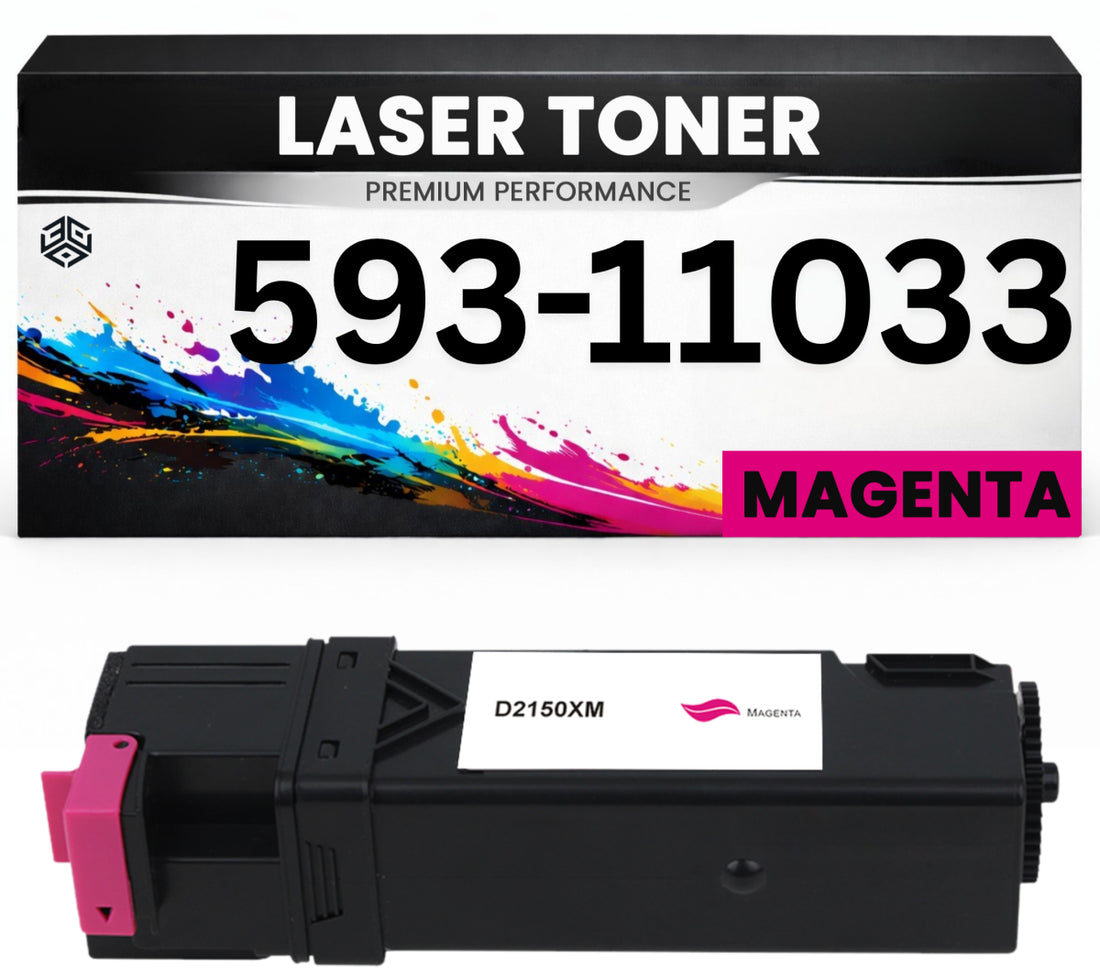 Toner 593-11033 Magenta für Dell 59311033 Premium Alternative Günstig für Dell 2150cdn, 2150cn, 2155cdn, 2150, 2155