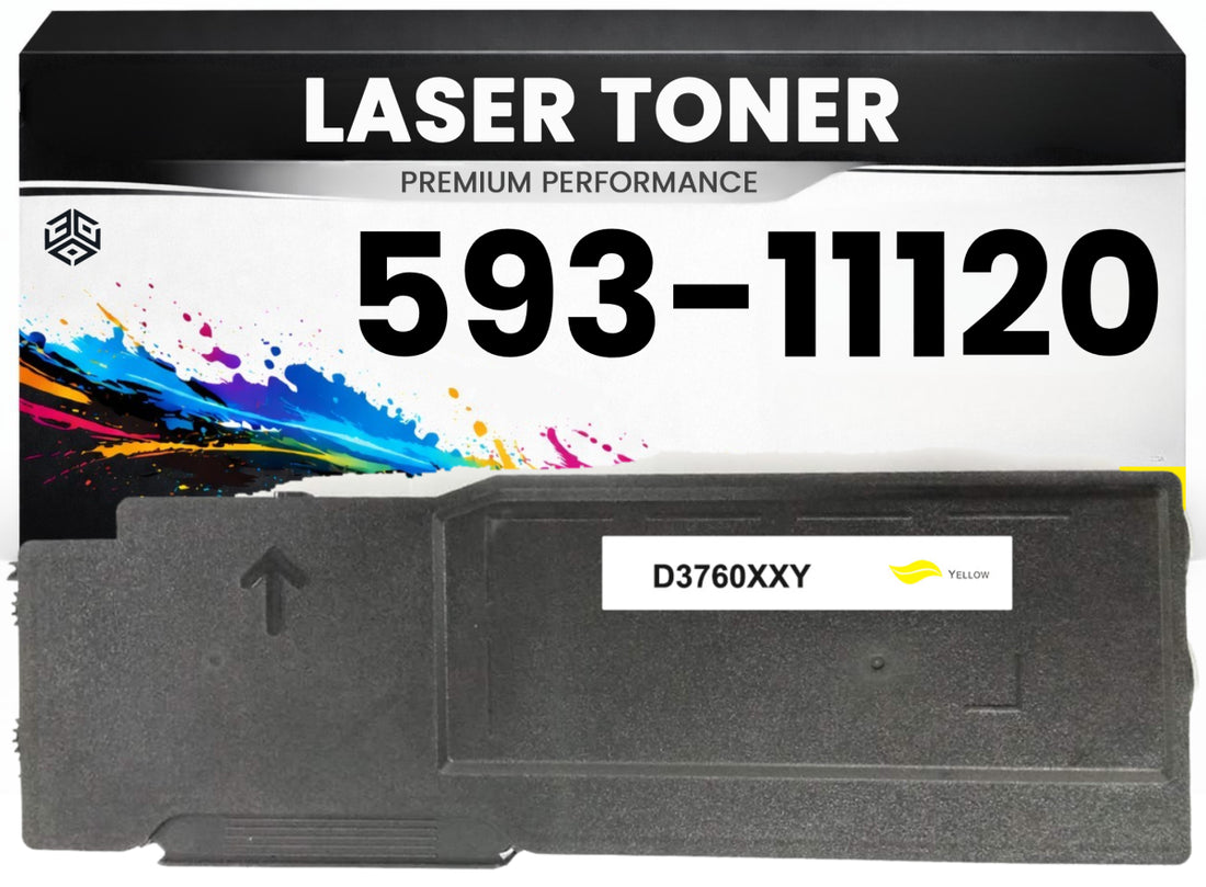 Toner 593-11120 Gelb für Dell 59311120 Premium Alternative Günstig für Dell Color Laser C3760dn, C3760dnf, C3760n, C3765dnf MFP