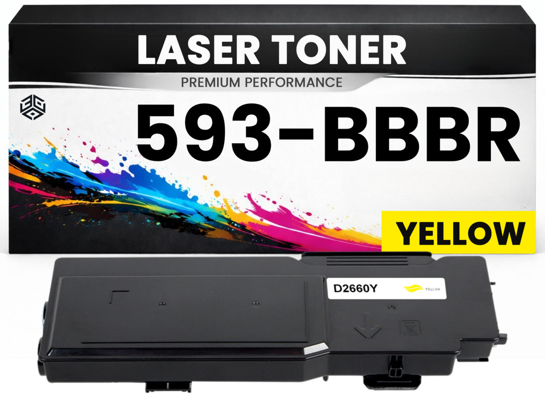 Toner 593-BBBR Gelb für Dell kompatibel 593BBBR Premium Alternative Günstig für Dell Color Laser Printer C2660dn, C2665dnf