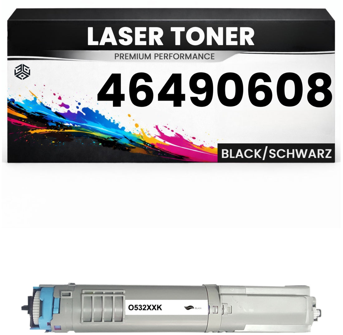 XL Toner 46490608 für OKI kompatibel Schwarz hochwertige Premium Alternative C532dn/542dn MC573DN/563dn/573dn Okidata C542dn