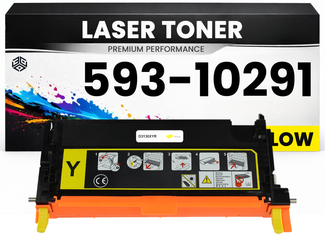 XL Toner 593-10291 Gelb für Dell kompatibel hochwertige Premium Alternative für Dell 3130, 3130CND, 3130cn