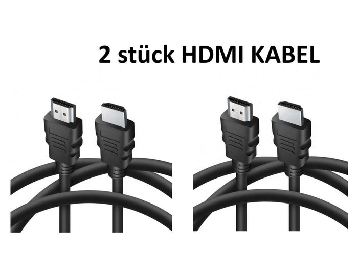 2 x HDMI Kabel 1,8m HighSpeed Ethernet 4K FullHD HDR 3D für TV PC BEAMER Laptop