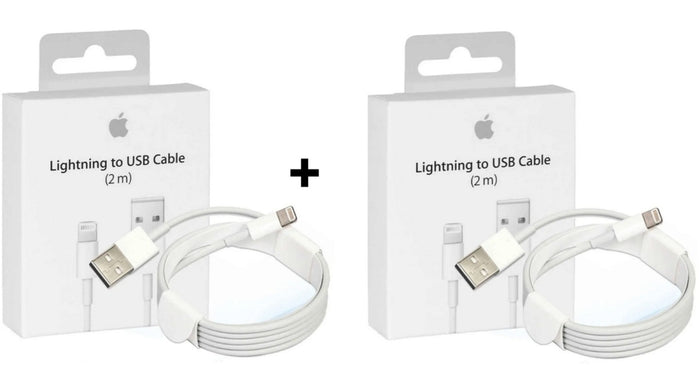 2x Original Apple USB Lightning Ladekabel 2m iPhone XR 6 7 8 10 11 12 13 14Pro