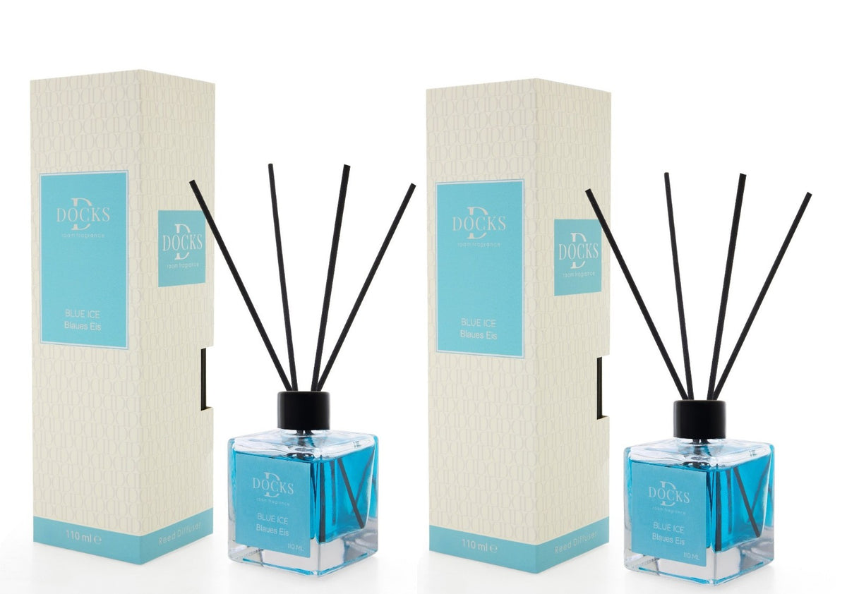 2er Set DOCKS Raumduft Set 110ml Diffuser mit Duftstäbchen – Lufterfrischer Duft