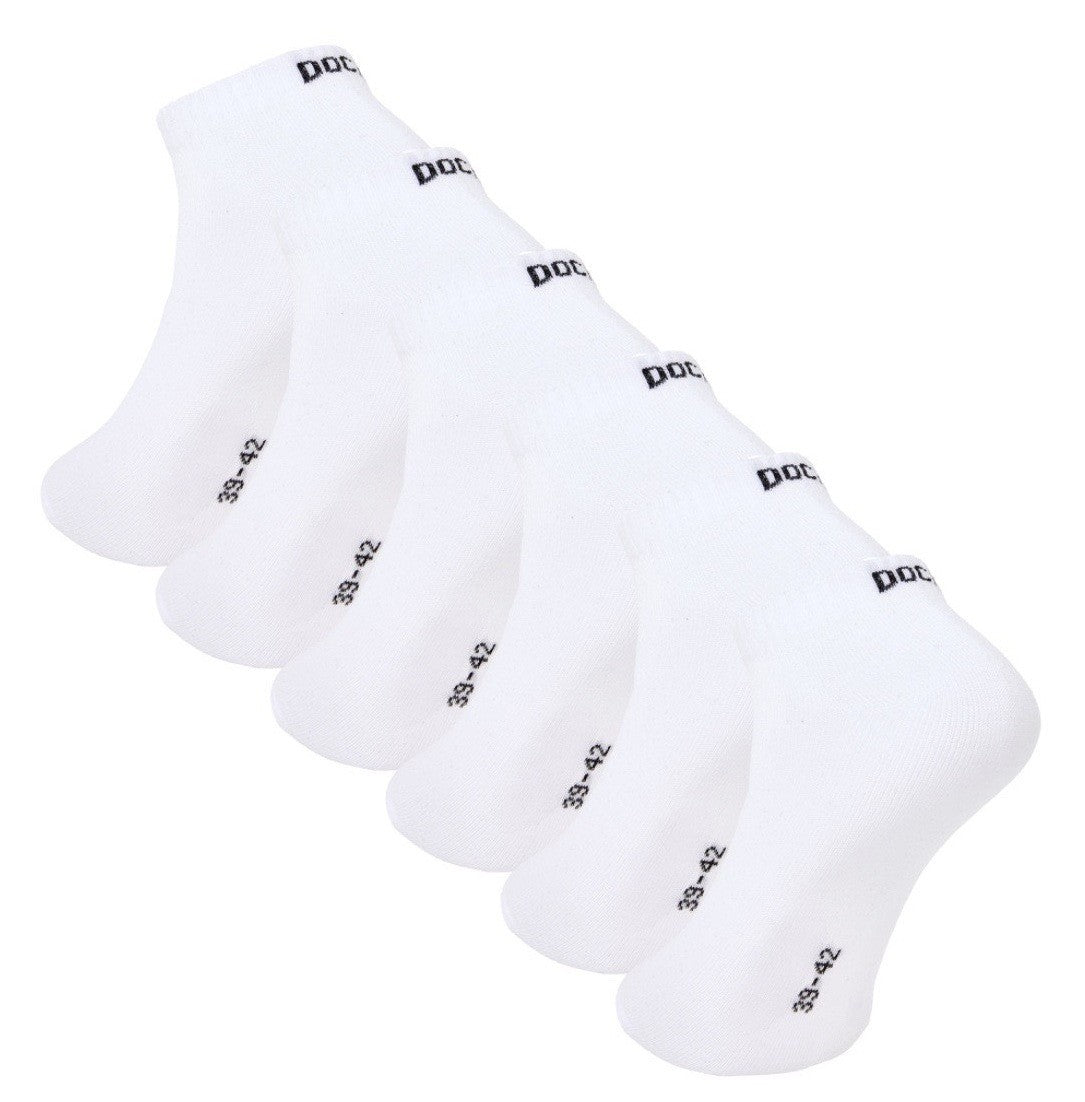 6–24 Paar DOCKS Sneaker Socken Baumwolle Atmungsaktive Damen & Herren weiß