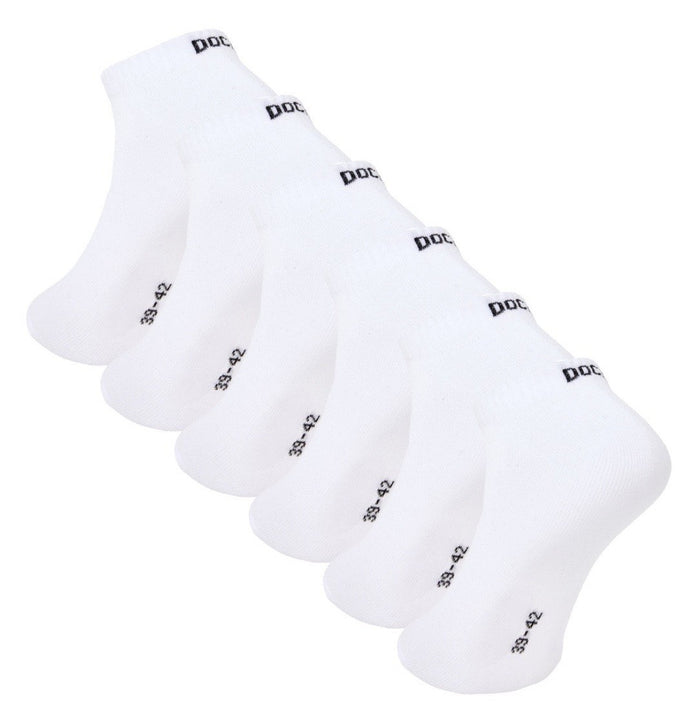 6–24 Paar DOCKS Sneaker Socken Baumwolle Atmungsaktive Damen & Herren weiß