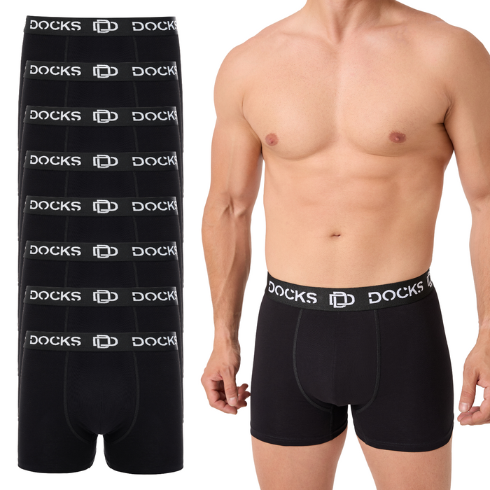 4er Pack Boxershorts Baumwolle Herren Unterhose Schwarz Bequem Männer Boxer
