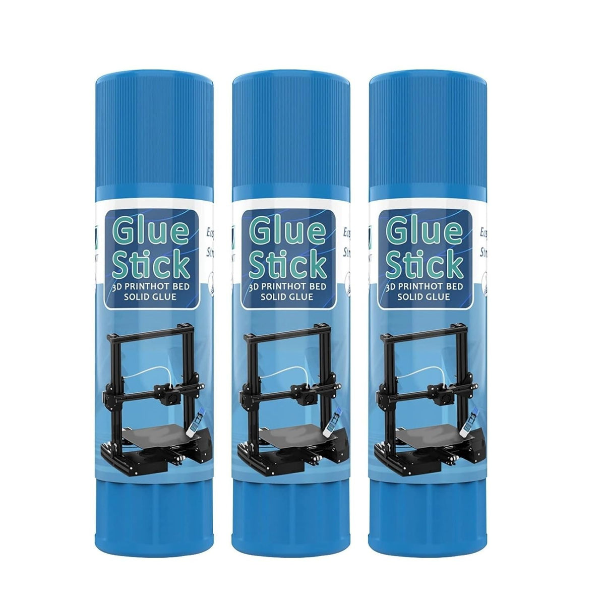 3er Pack 3D-Drucker Haftstift Kleber Klebestifte für sicheres Haften von PLA/AB