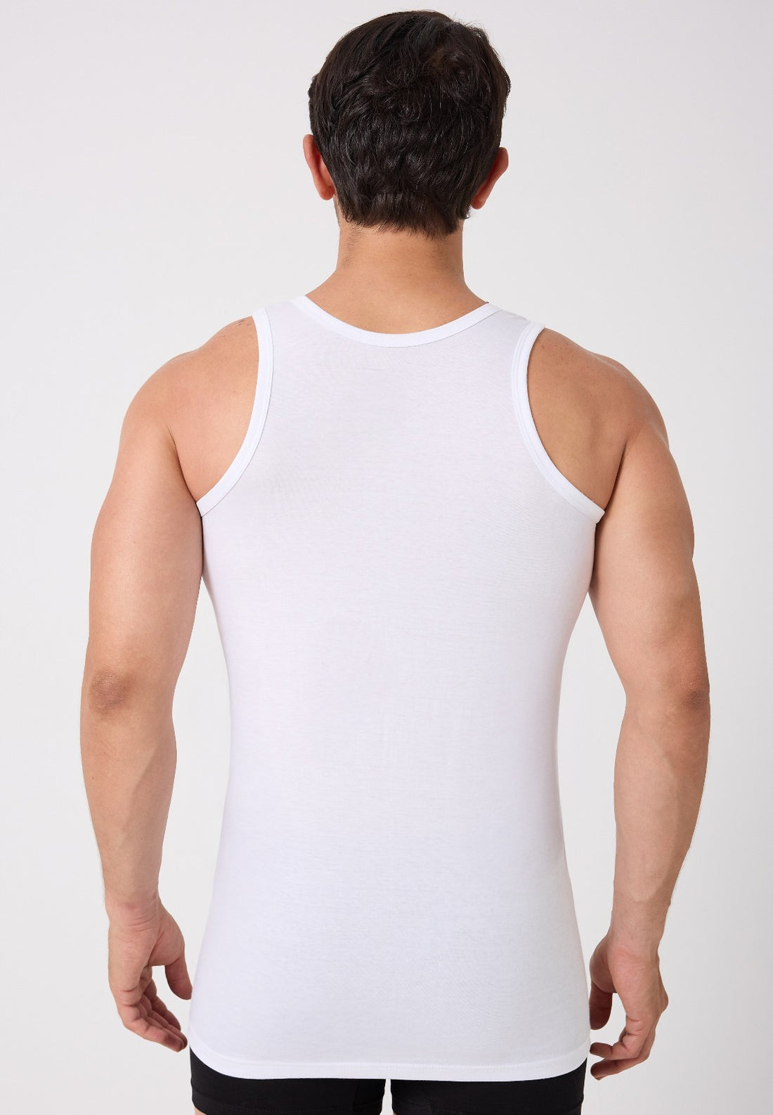 Bequeme Herren Unterhemden 4er-Pack 100% Baumwolle Weiß Schwarz in M L XL XXL