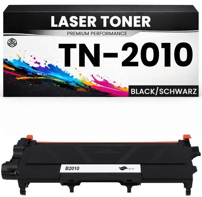 2 x XL Toner TN-2010 für Brother kompatibel Schwarz DCP 7055 7057 HL2130 HL2132 DCP-7055 HL-2130/2132/2135W DCP-7055W