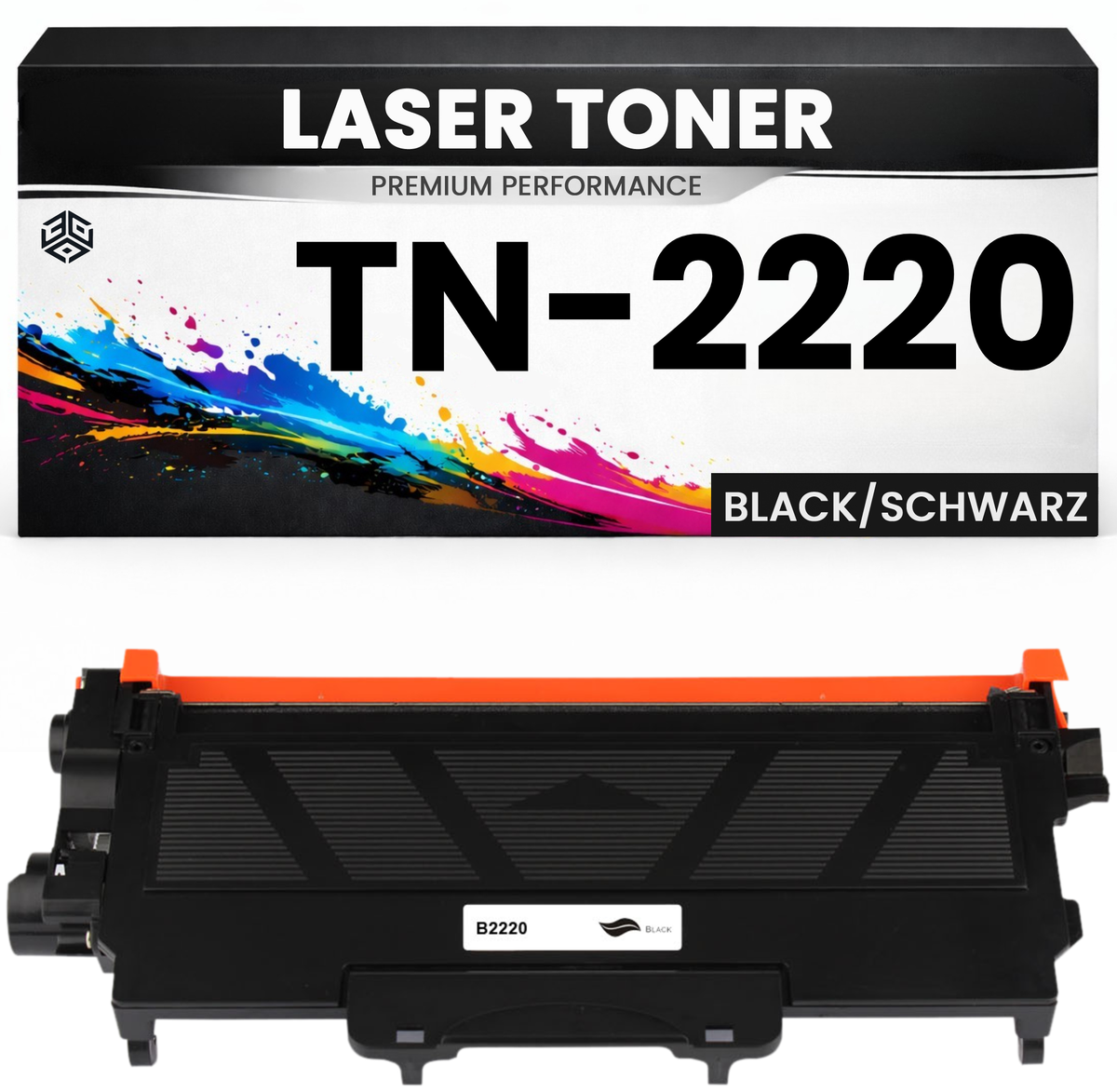 2 x Toner TN-2220 hochwertige Brother alternative Schwarz TN2220 Tonerkartusche für Konica Minolta 1590mf DCP-7060/7065DN/7070DW/7065/7070/7070DWR