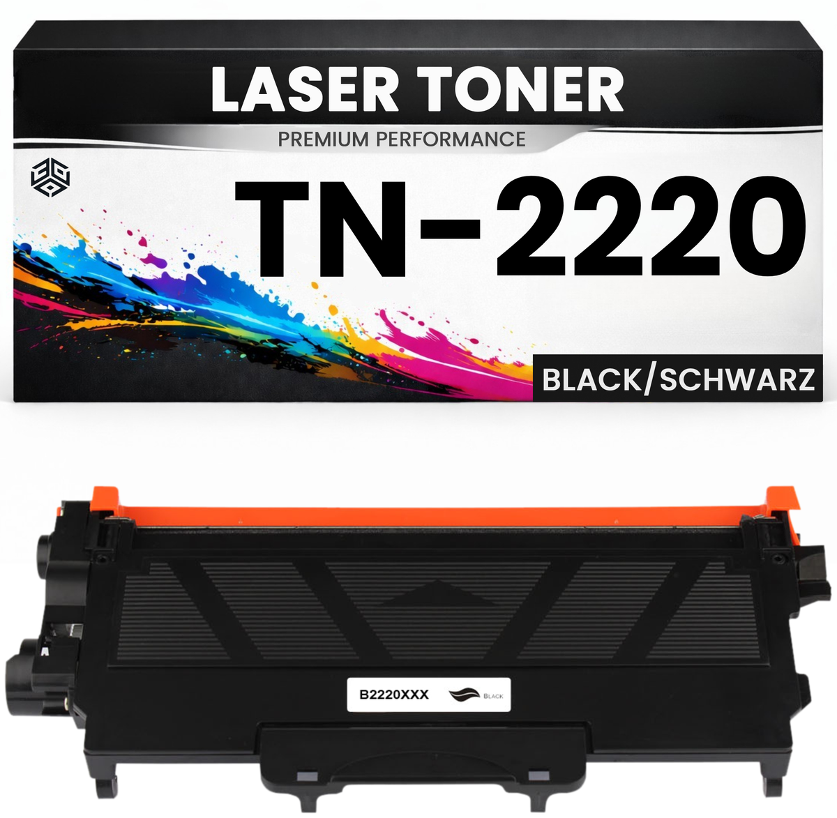 2 x XXXL Toner TN-2220 hochwertige Brother alternative Schwarz TN2220 wie Original für Konica Minolta 1590mf DCP-7060/7065DN/7070DW/7065/7070