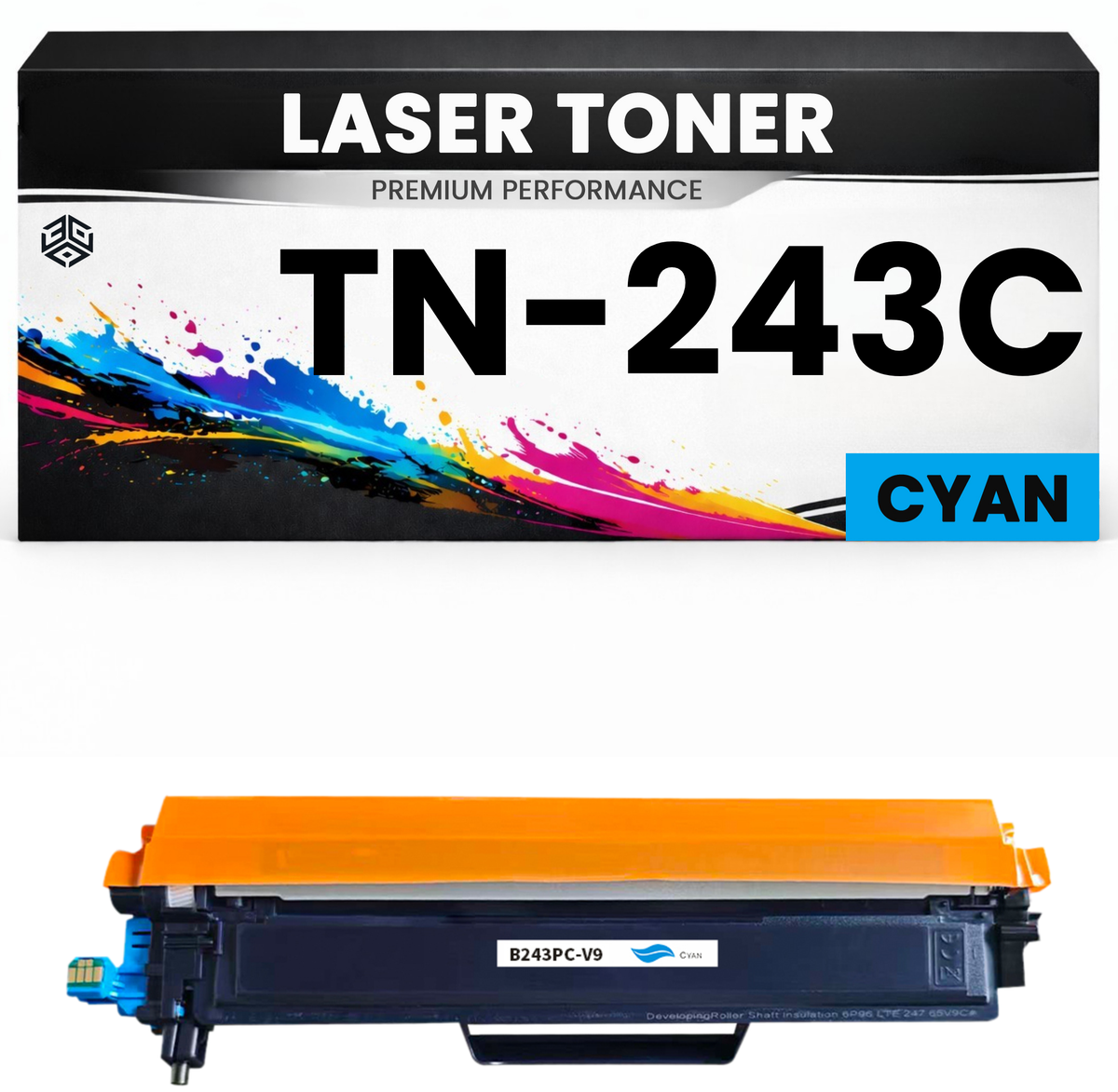 2 x Toner TN-243C Cyan für Brother kompatibel TN243C Premium Alternative Günstig DCP-L3510CDW/3517CDW/3550CDW HL-L3210cw/3230CDW/3270cdw DCP-L3517CDW