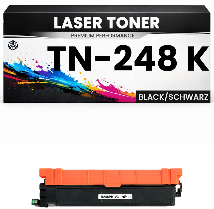 2 x Toner TN-248 K hochwertige Brother alternative Schwarz TN248 BK Tonerkartusche für HL-L3215cw/3220cwe/3220cw/3240cdw/8230cdw/8240cdw