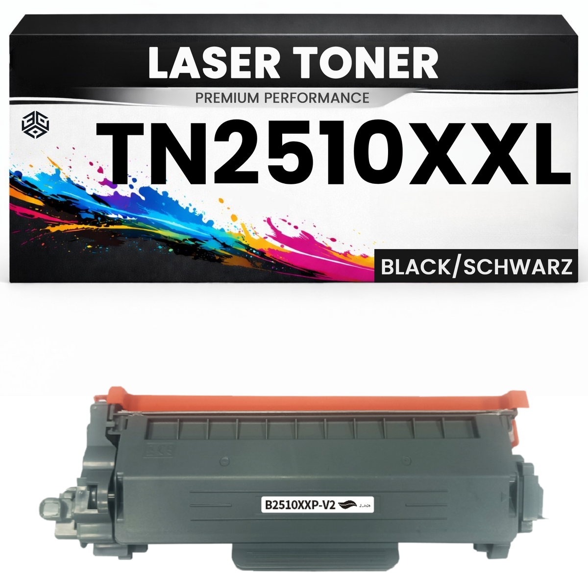 XXL Toner TN2510XXL für Brother kompatibel Schwarz TN2510XXL wie Original für Brother MFC-L2922DW, MFC-L2980DW, MFC-L2960DW, HL-L2865DW
