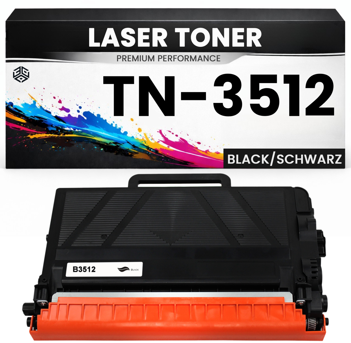 2 x XXL Toner TN-3512 für Brother kompatibel Schwarz TN3512 wie Original DCP-L6600DW HL-L6300DW/6400DW/6400DWT/6200DW/6200DWT/6250DW HL-L6400DW