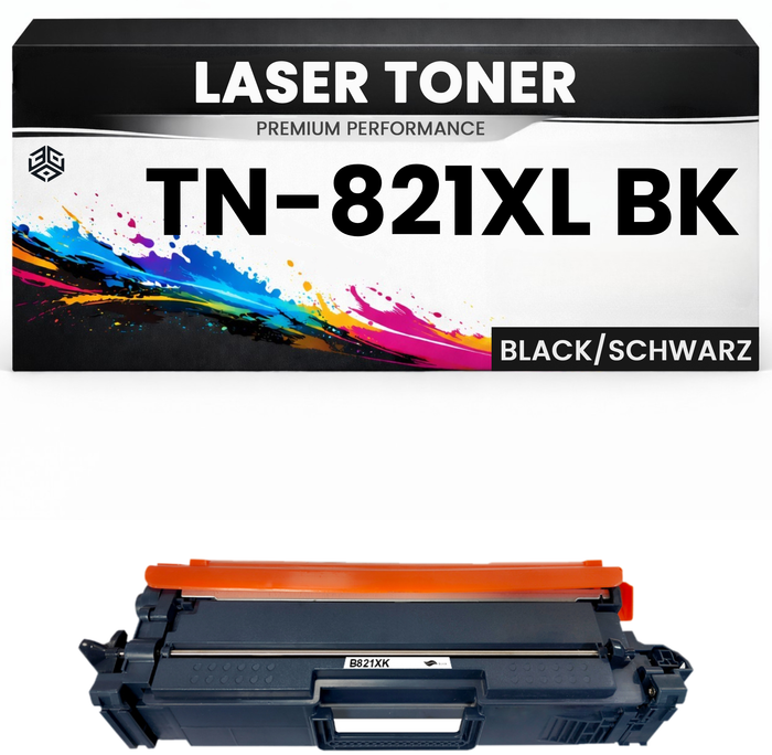 2 x XL Toner TN-821XL BK für Brother kompatibelSchwarz TN821 XL Black wie Original für Brother HL-L9430CDN, HL-L9470CDN, MFC-L9630CDN, MFC-9670CDN