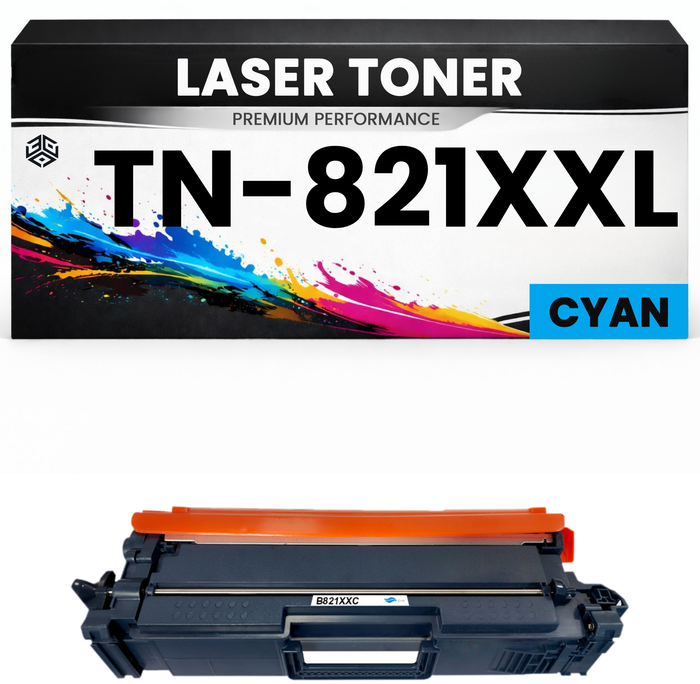 2 x XXL Toner TN-821XXL C Cyan für Brother kompatibel TN821 XXL C Premium Alternativ für Brother HL-L9430CDN, HL-L9470CDN, MFC-L9630CDN, MFC-9670CDN