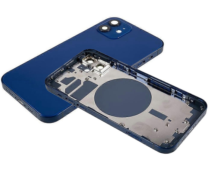 Backcover Akkudeckel für iPhone 12 Blau Simkart Slot, Seitenknöpfe, HQ #AS091131