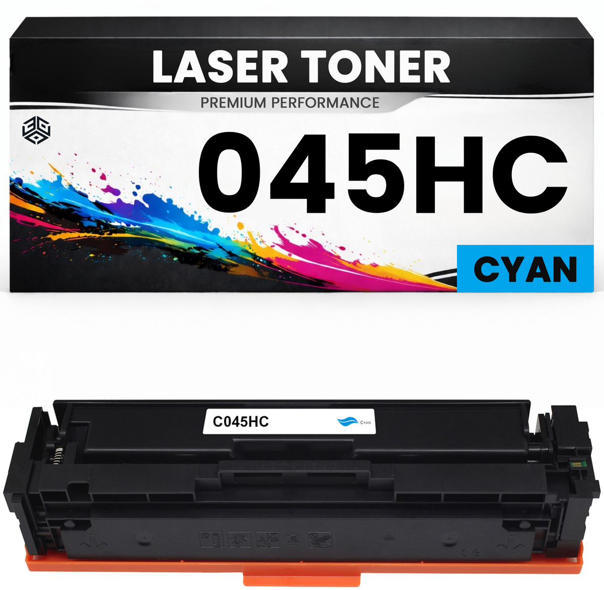 2 x Toner Cartridge 045HC Cyan für Canon kompatibel 1245C002 Premium Alternative i-SENSYS LBP-611cn/613cdw/611Cn/613Cdw MF-631cdw/632cdw/633cdw LBP612cdw