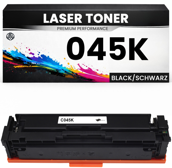 2 x Toner Cartridge 045K für Canon Schwarz 1242C002 Tonerkartusche wie Original i-SENSYS LBP-611cn/613cdw/611Cn/613Cdw MF-632cdw/633cdw/634cdw LBP-613cdw