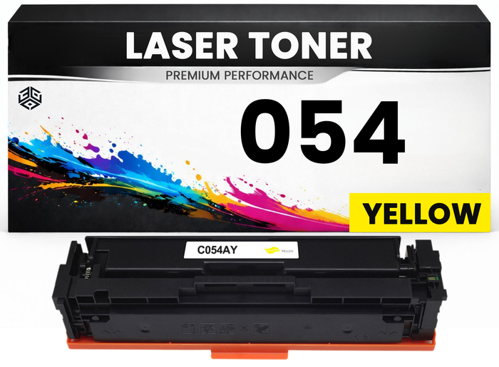 2 x Toner Cartridge 054 Yellow Gelb für Canon  3021C002 Premium Alternative Günstig für Canon LBP620 series, Color imageCLASS MF640C, MF642cdw series.