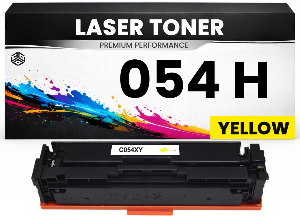 2 x Toner 054 Yellow H Gelb für Canon  Tonerkartusche Premium Alternative Günstig für Canon LBP620 series, Color imageCLASS MF640C, MF642cdw series.