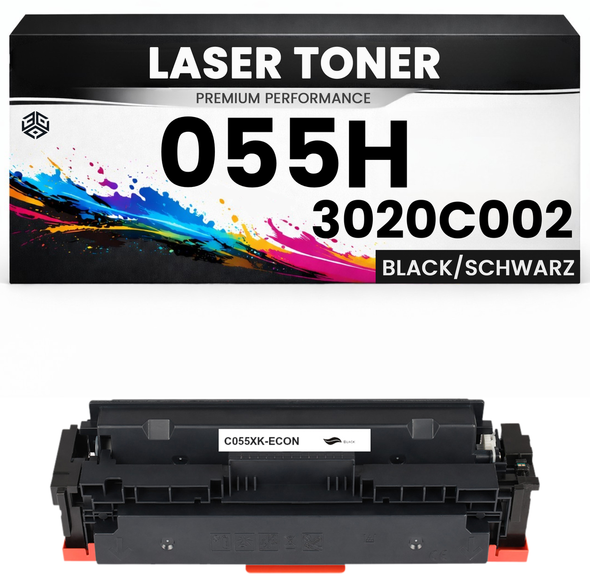2 x XXL Toner Cartridge 055H Black / 3020C002 für Canon Schwarz Premium Alternativ imageCLASS MF742Cdw/744Cdw/746Cx/746Cdw/745CDW/741CDW/743Cdw MF744Cdw
