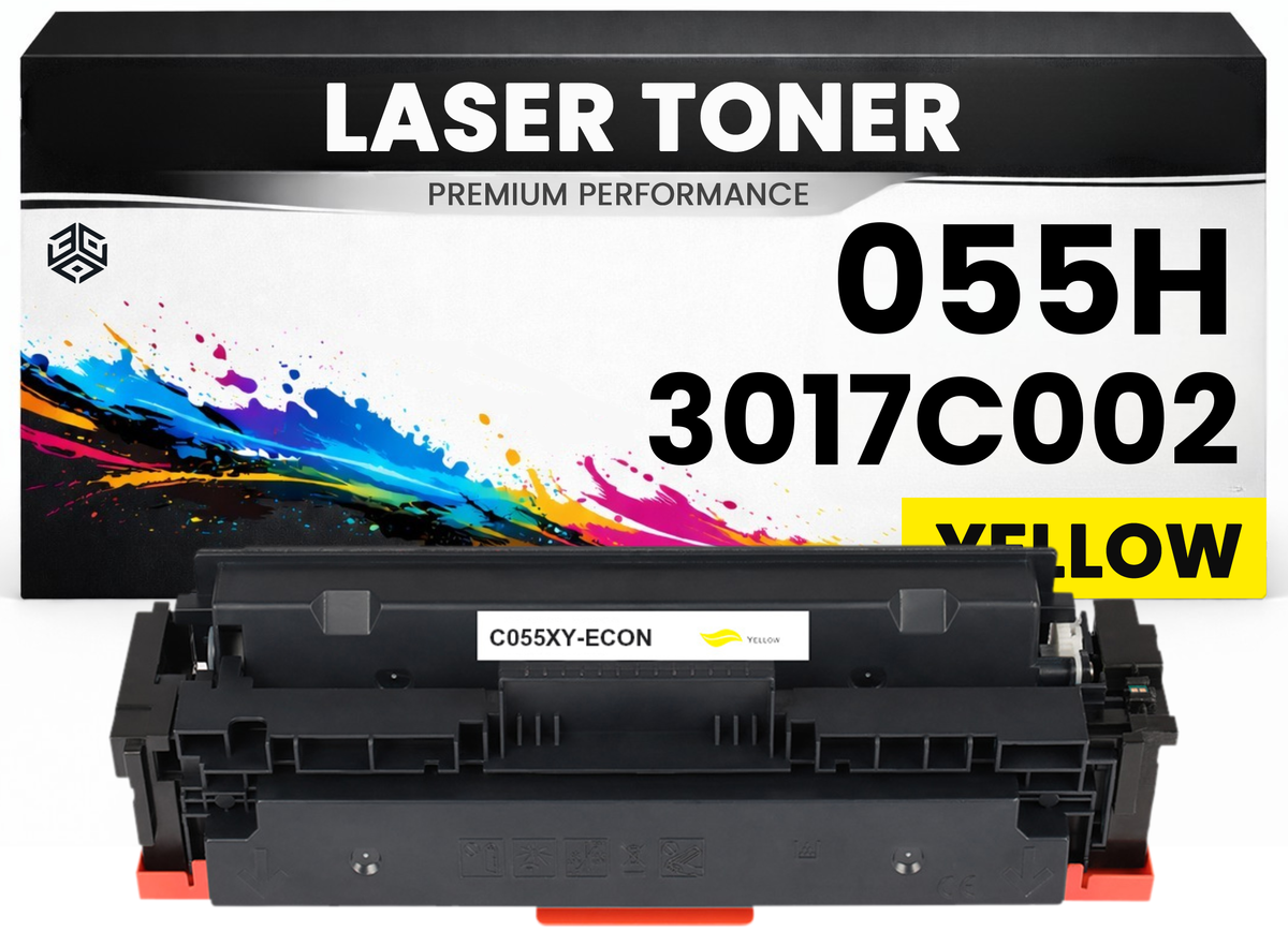 XXL Toner kompatibel für Canon Cartridge 055H Yellow / 3017C002 imageCLASS MF742Cdw/MF744Cdw/MF746Cdw/MF746Cx/MF745CDW/MF741CDW/MF743Cdw imageCLASS LBP663CDW/LBP664CX in Gelb