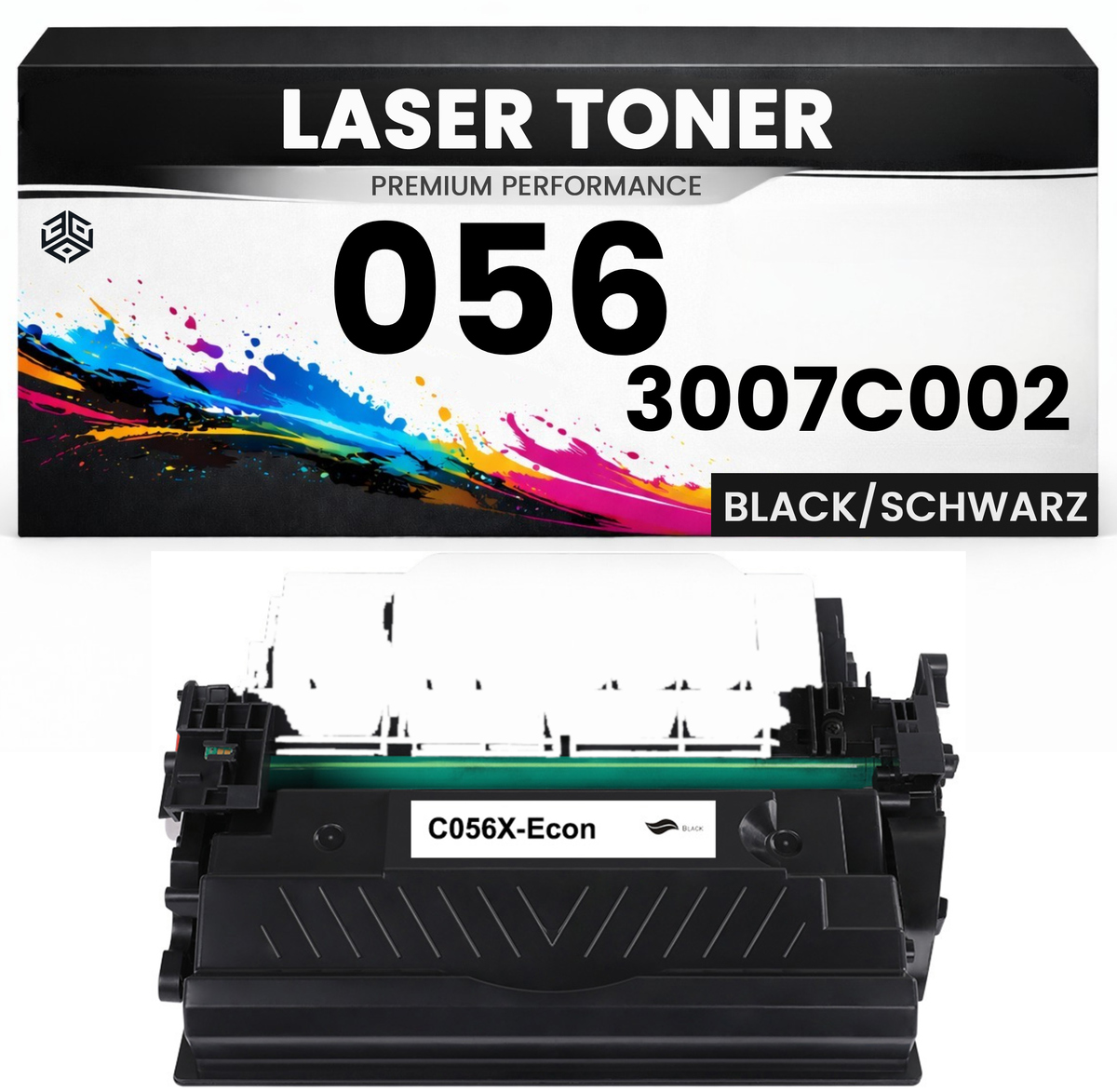 2 x Toner Cartridge 056 / 3007C002 für Canon kompatibelSchwarz Premium Alternativ i-SENSYS LBP325x/325dn MF543x/543dw/542X imageCLASS MF543dw