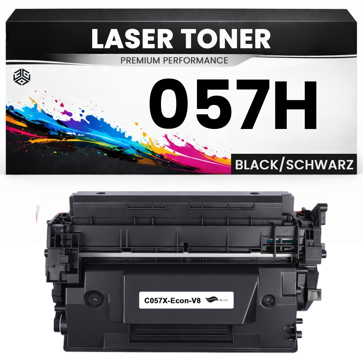 Toner Cartridge 057H für Canon kompatibel Schwarz wie Original Premium Satera LBP221dw/224 MFP MF447dw/457dw i-SENSYS LBP223dw/226dw