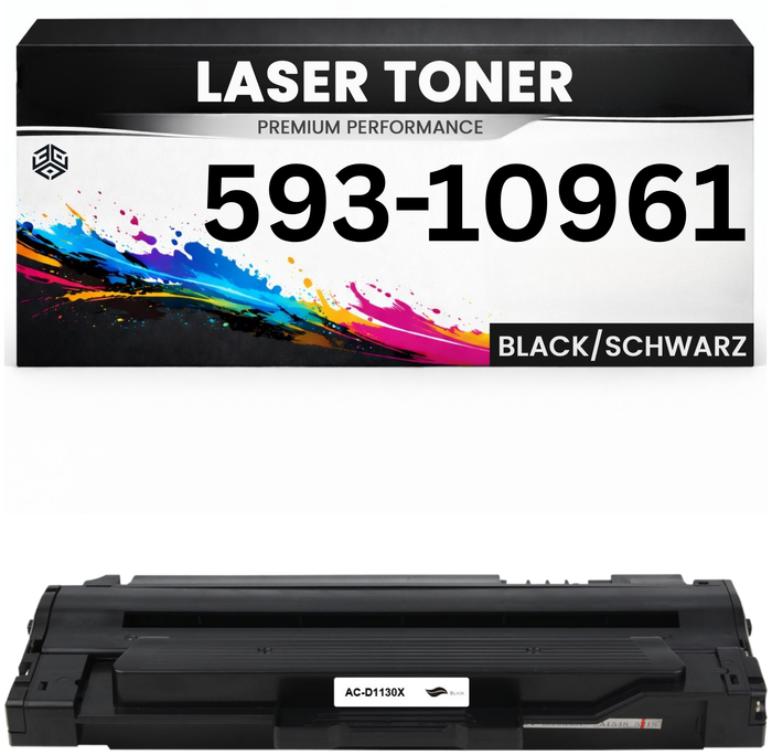 2 x Toner 593-10961 für Dell kompatibel Schwarz hochwertige Premium Alternative für Dell 1130, 1130n, 1133, 1135n