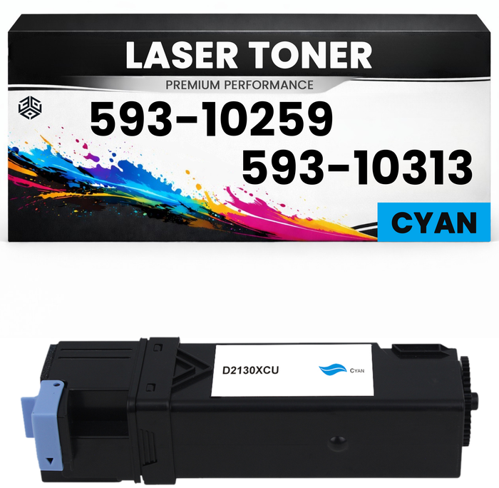 Toner Kits kompatibel für Dell 593-10259 / 593-10313 1320/1320C/1320CN/2130CN/2135CN in Cyan