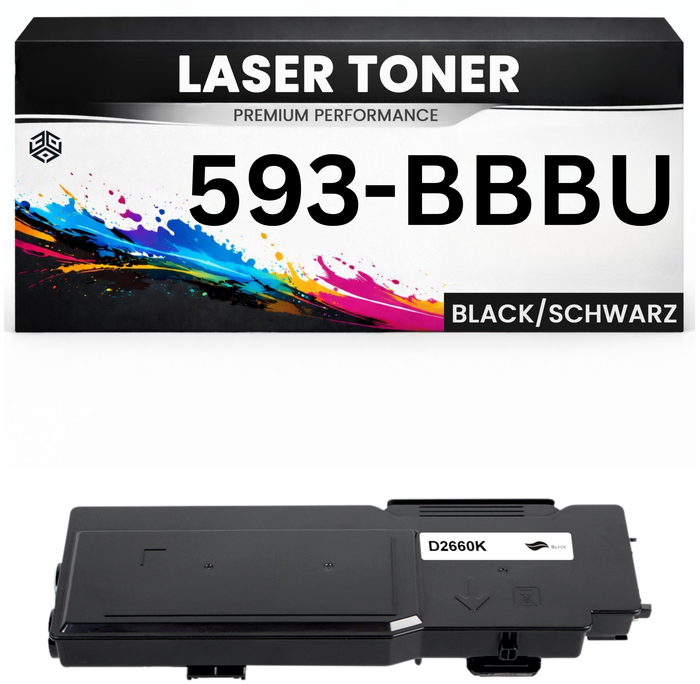 XXL Toner kits kompatibel für Dell 593-BBBU Color Laser Printer C2660dn/C2665dnf in Schwarz