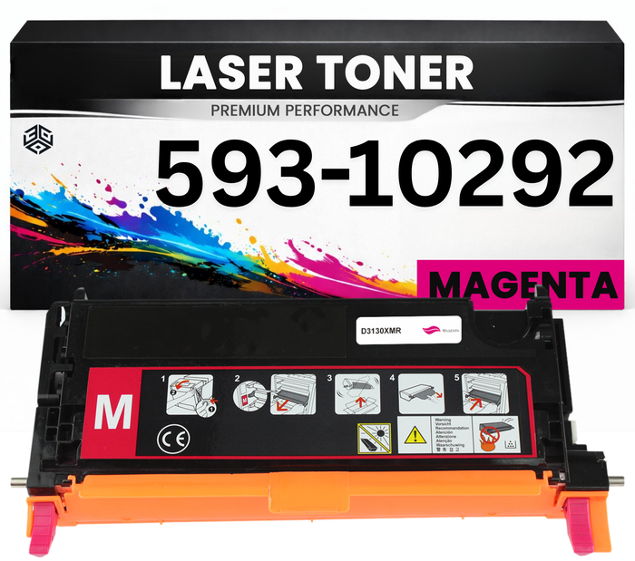 2 x XL Toner 593-10292 Magenta für Dell kompatibel  hochwertige Premium Alternative für Dell 3130cn, 3130, 3130CND