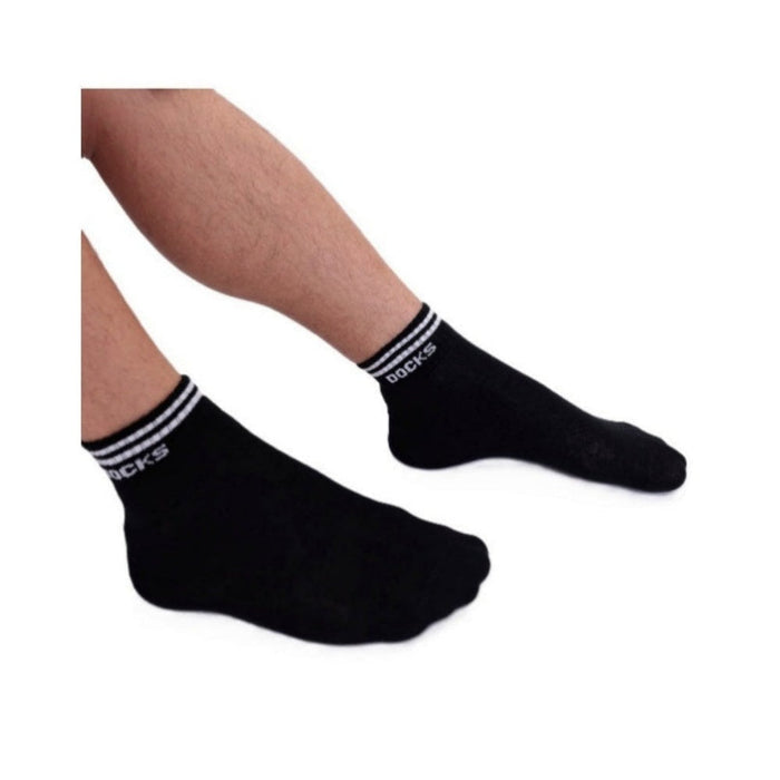 12er Pack DOCKS SneakerSocken Baumwolle Atmungsaktive Damen&Herren schwarz 39-42