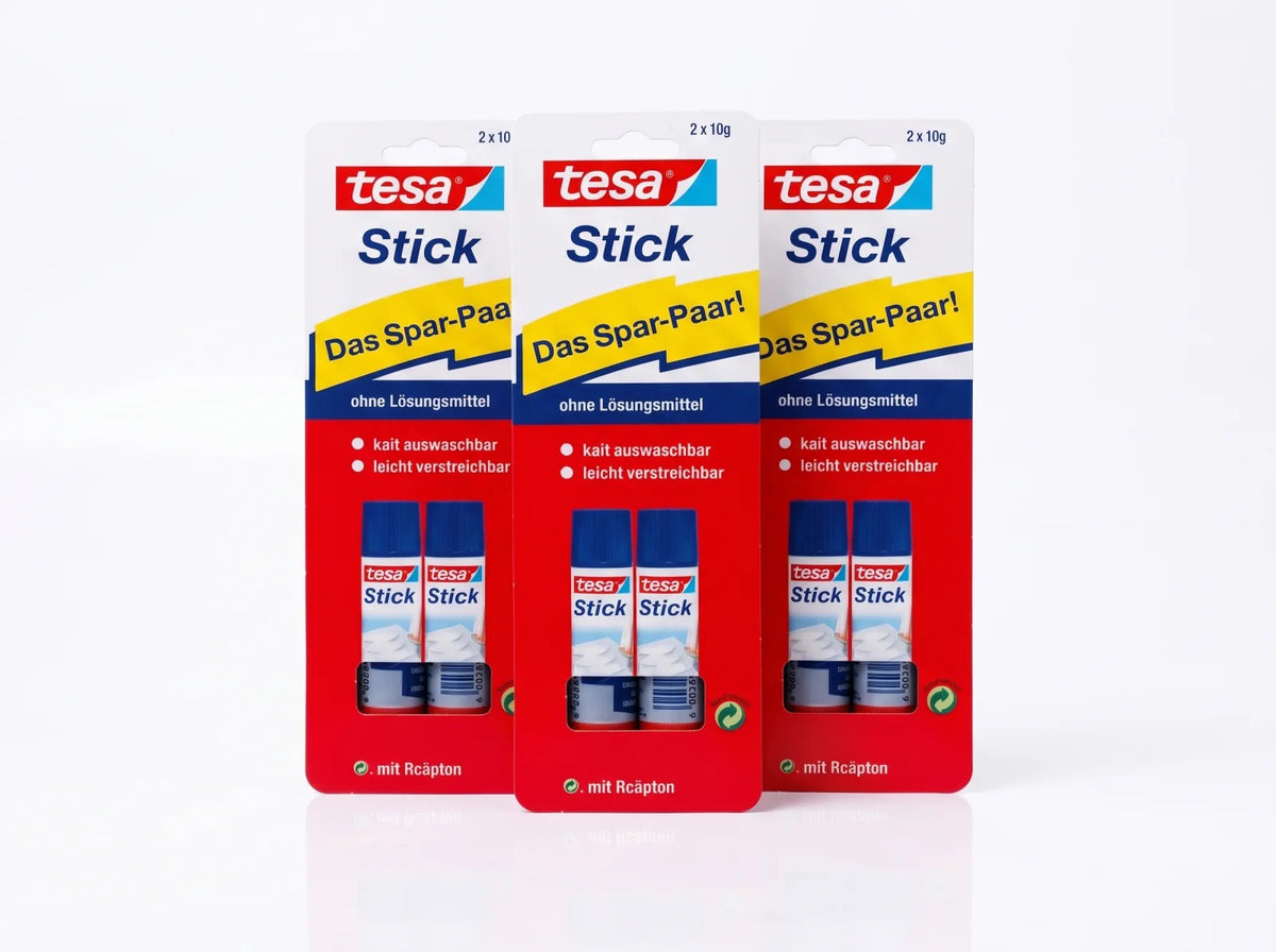 3x tesa Stick Klebestift 2x 10 g Spar-Paar (6 Stück) lösemittelfrei