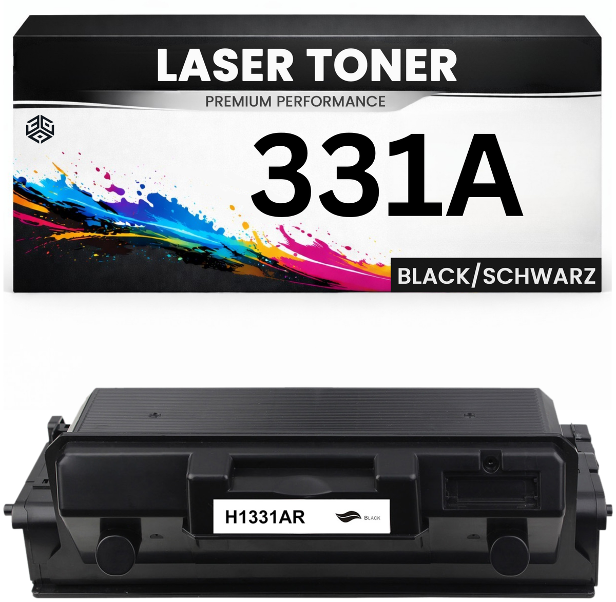 2 x Toner 331A für HP kompatibel Schwarz W1331A wie Original Tonerkartusche für HP Laser 408dn, HP Laser MFP 432fdn
