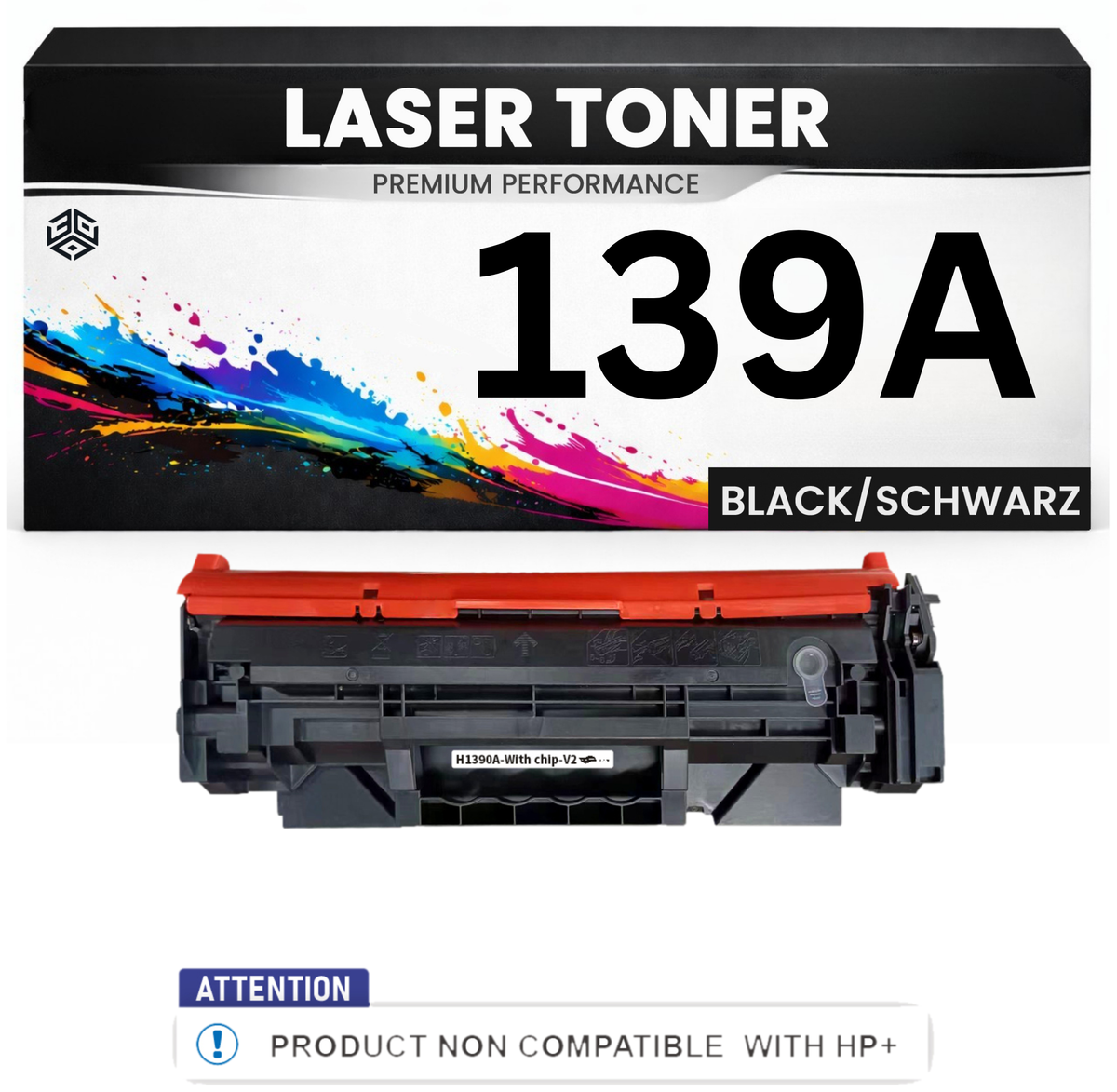 Toner 139A für HP alternativ Schwarz W1390A (nicht für HP+) Premium für HP LaserJet Pro 3002dw, 3002dn, HP Laserjet MFP 3102fdn, 3102fdw
