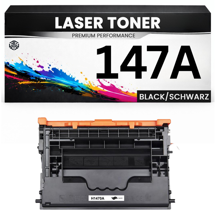 2 x Toner 147A für HP kompatibel Schwarz W1470A (nicht HP+) Tonerkartusche LaserJet Enterprise M610n/611dn/611x/612dn/612x/634h/635fht/635h M611dn
