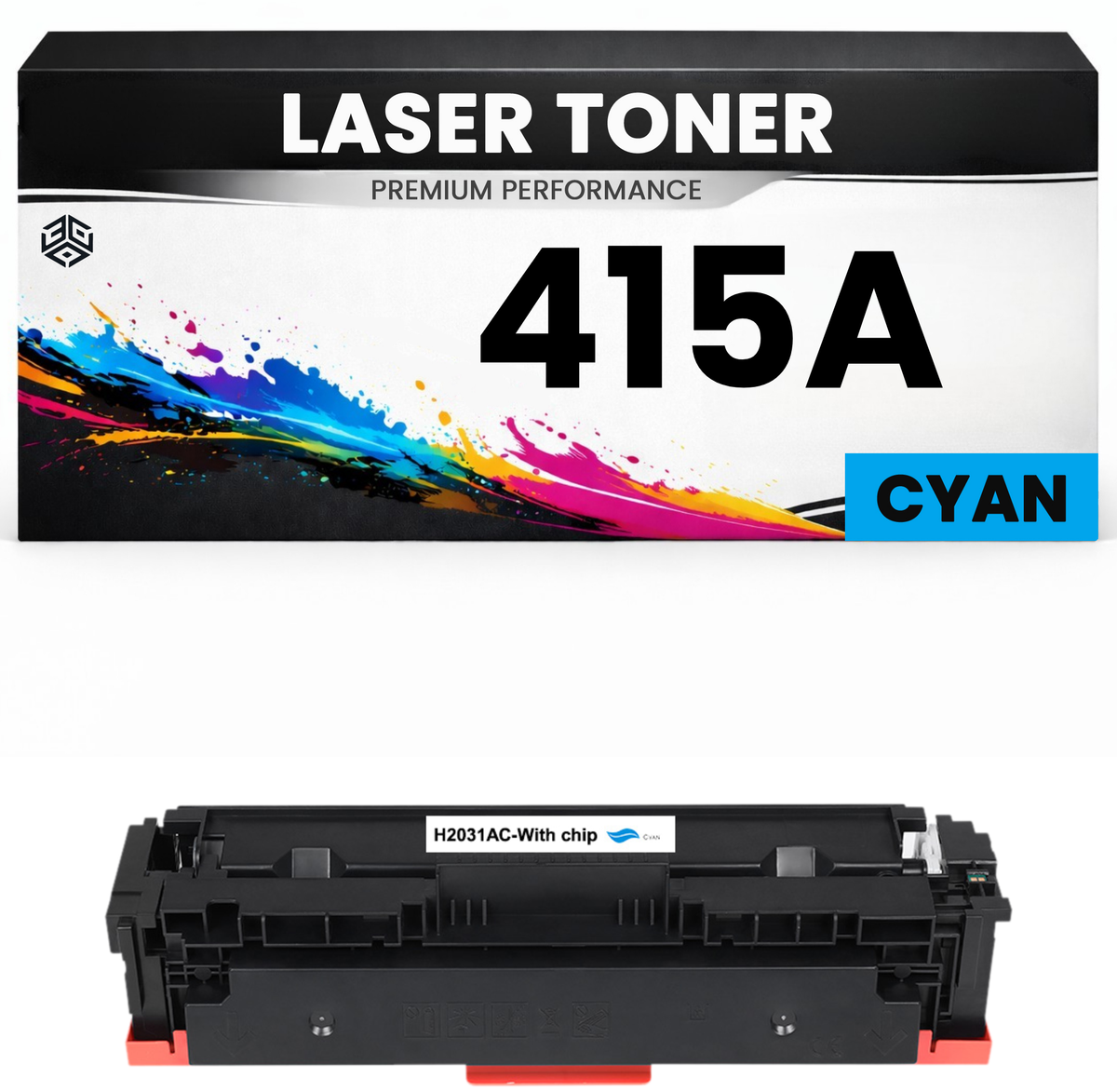 Toner 415A Cyan für HP kompatibel W2031A Premium Alternative Günstig Color LaserJet M454/454dn/454dw/479/479dn/479dw/479fdw Pro MFP M454dn