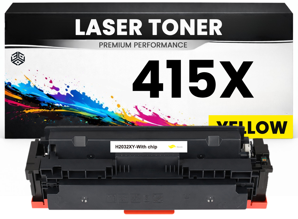 2 x XXL Toner 415X Gelb für HP kompatibel W2032X Premium Alternative Günstig Color LaserJet M454/454dn/454dw/479dw/479/479dn/479fdw Pro MFP M454dn