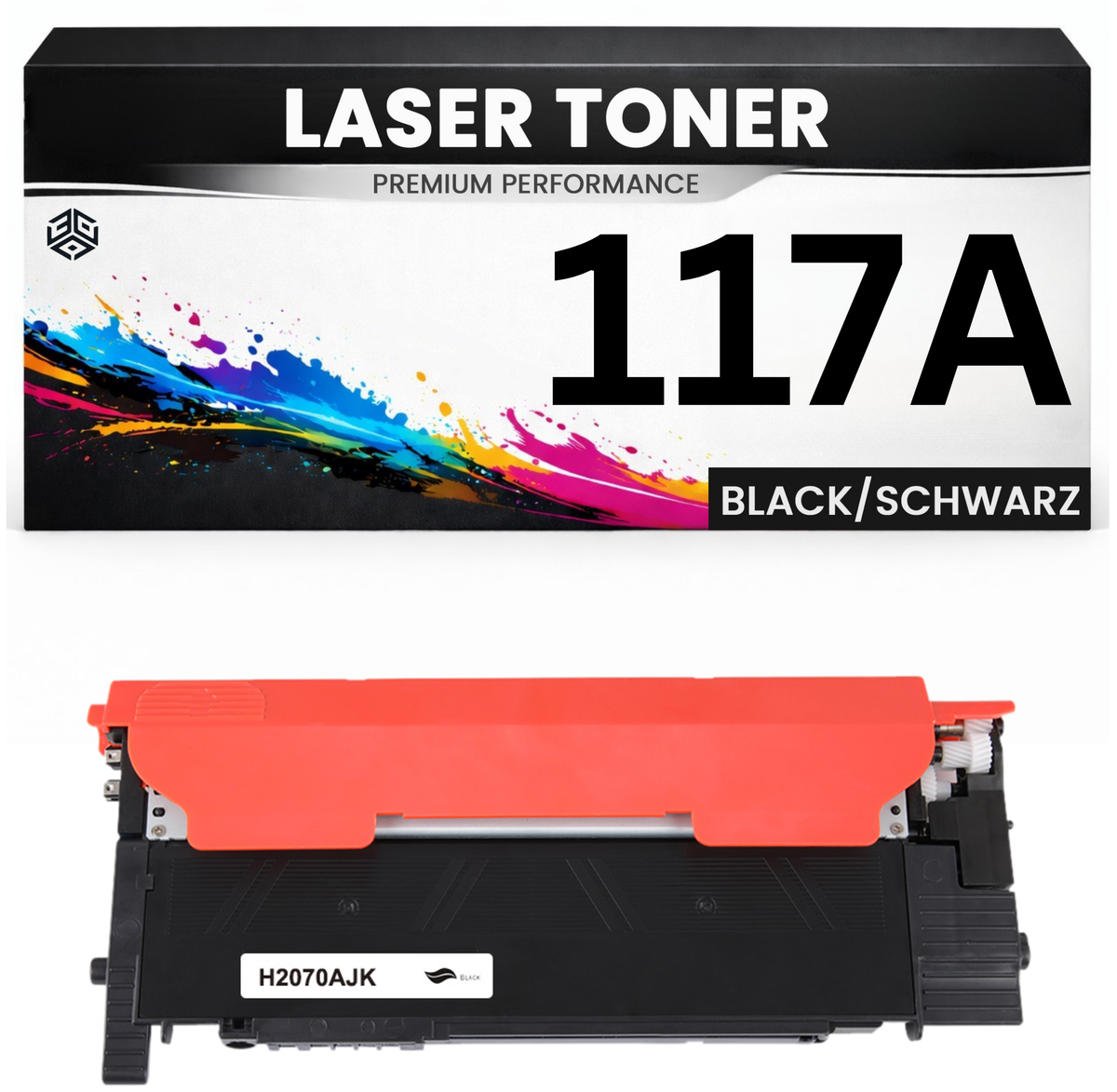 2 x Toner 117A für HP kompatibel Schwarz W2070A Premium Alternative hohe Reichweite für HP color Laser 150, HP color Laser MFP 178series, 179series