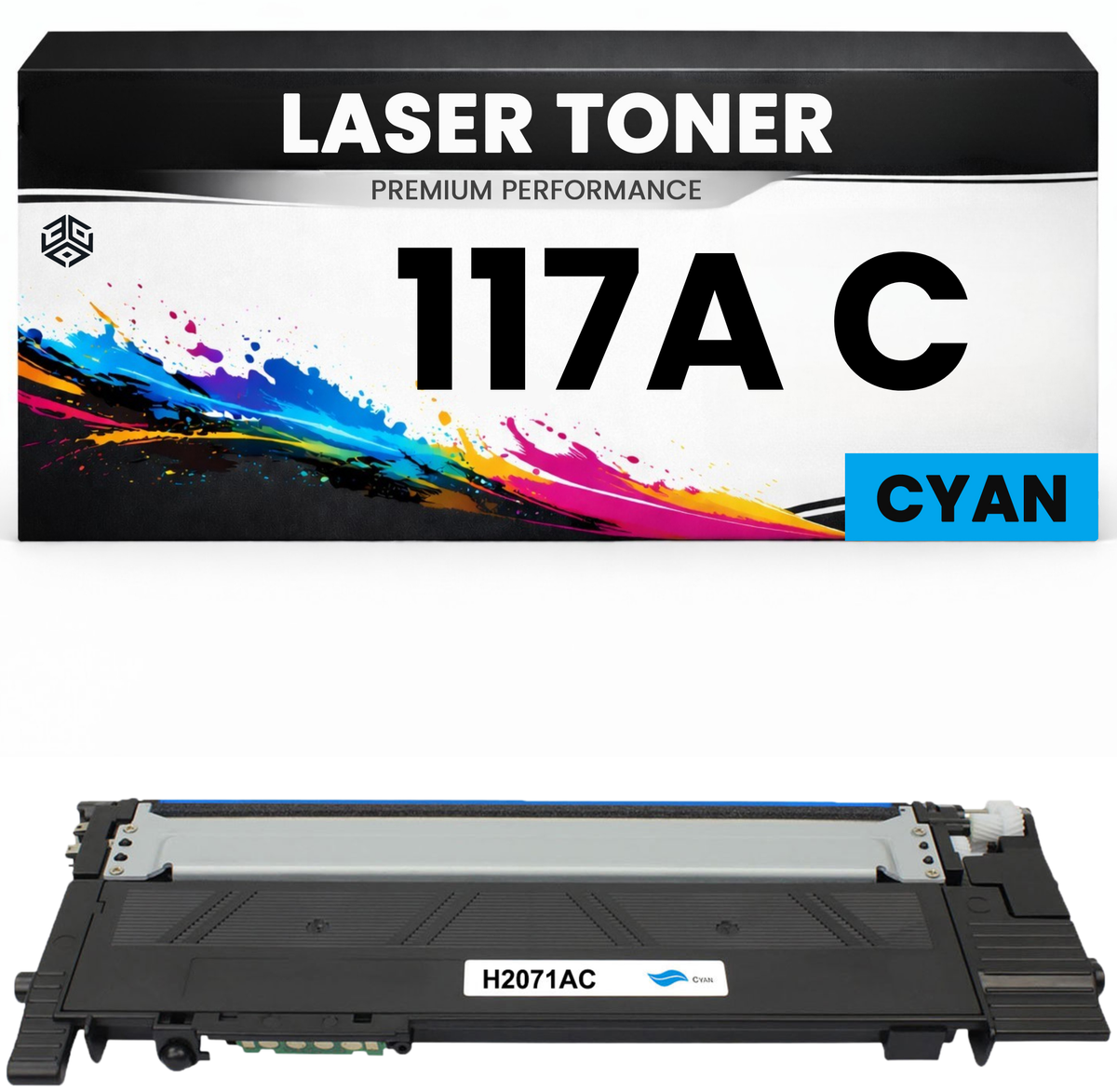 2 x Toner 117A C Cyan für HP kompatibel  W2071A Premium Alternative Günstig für HP Color Laser 150A, 150nw, MFP178nw, MFP178nwg, MFP179fnw
