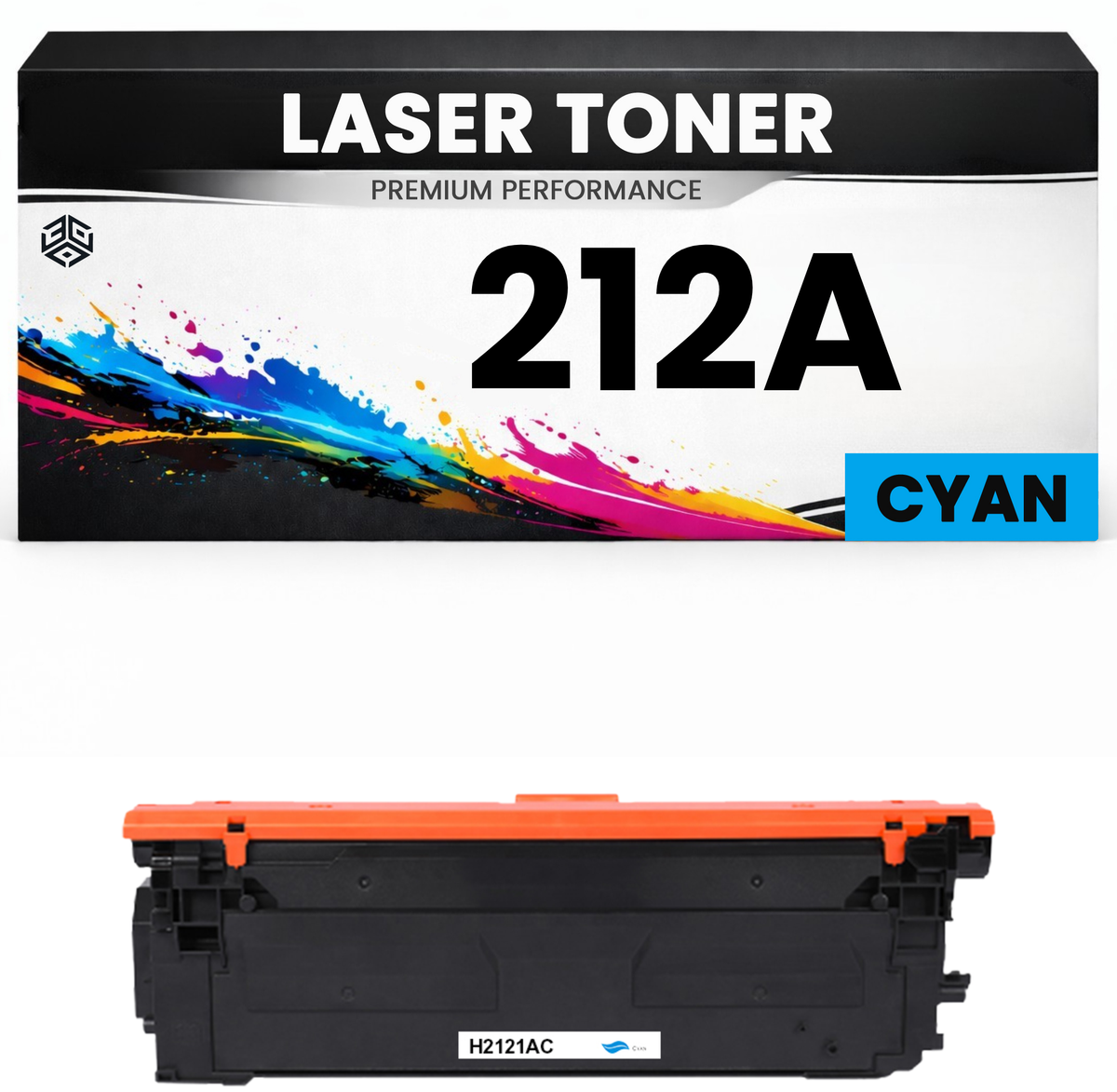2 x Toner 212A Cyan für HP kompatibel W2121A Premium Alternative Günstig Color LaserJet Enterprise M554dn/555dn/555x Colour Flow MFP M578 M578dn